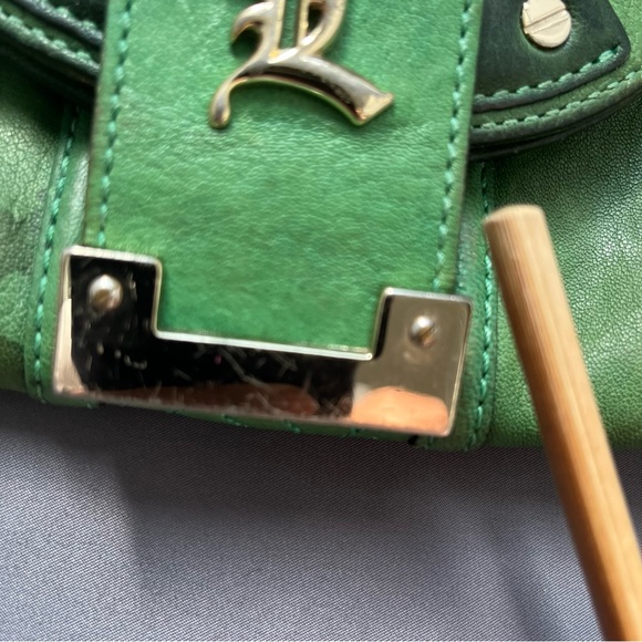 L.A.M.B. Gwen Stefani Clutch Y2K Foldable Leather Bag Stains Read Description - Picture 5 of 16